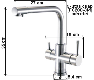 viztisztito csap 3 208 m meretek